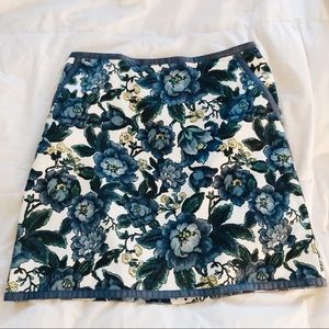 LOFT floral pencil skirt